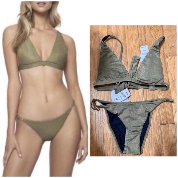 PQ Swim Euphoria Vivian Halter Bikini Top and bottoms - Picture 1 of 6